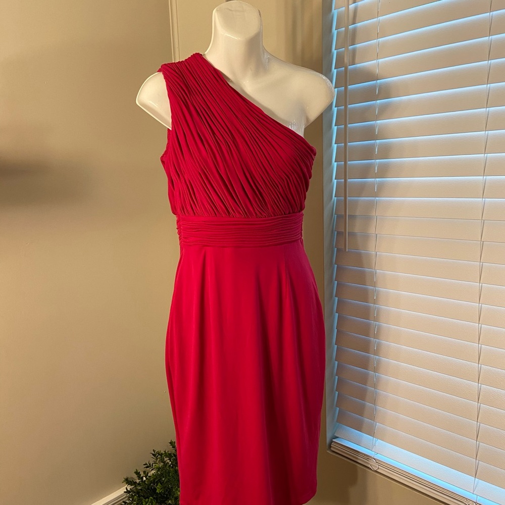 Calvin Klein Deep Pink Pleated Top Dress 2 NWT$149